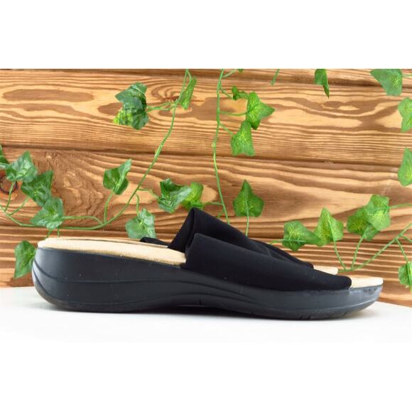 Great Northwest Sz 9 M Black Slide Fabric Women Sandals Sheryl - Picture 4 of 7